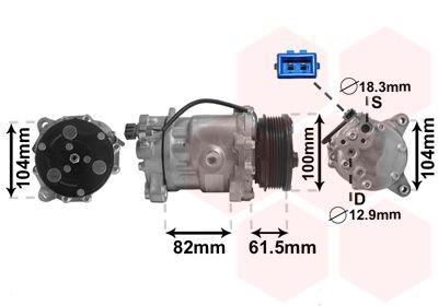 VAN WEZEL Компрессор, кондиционер 5800K167